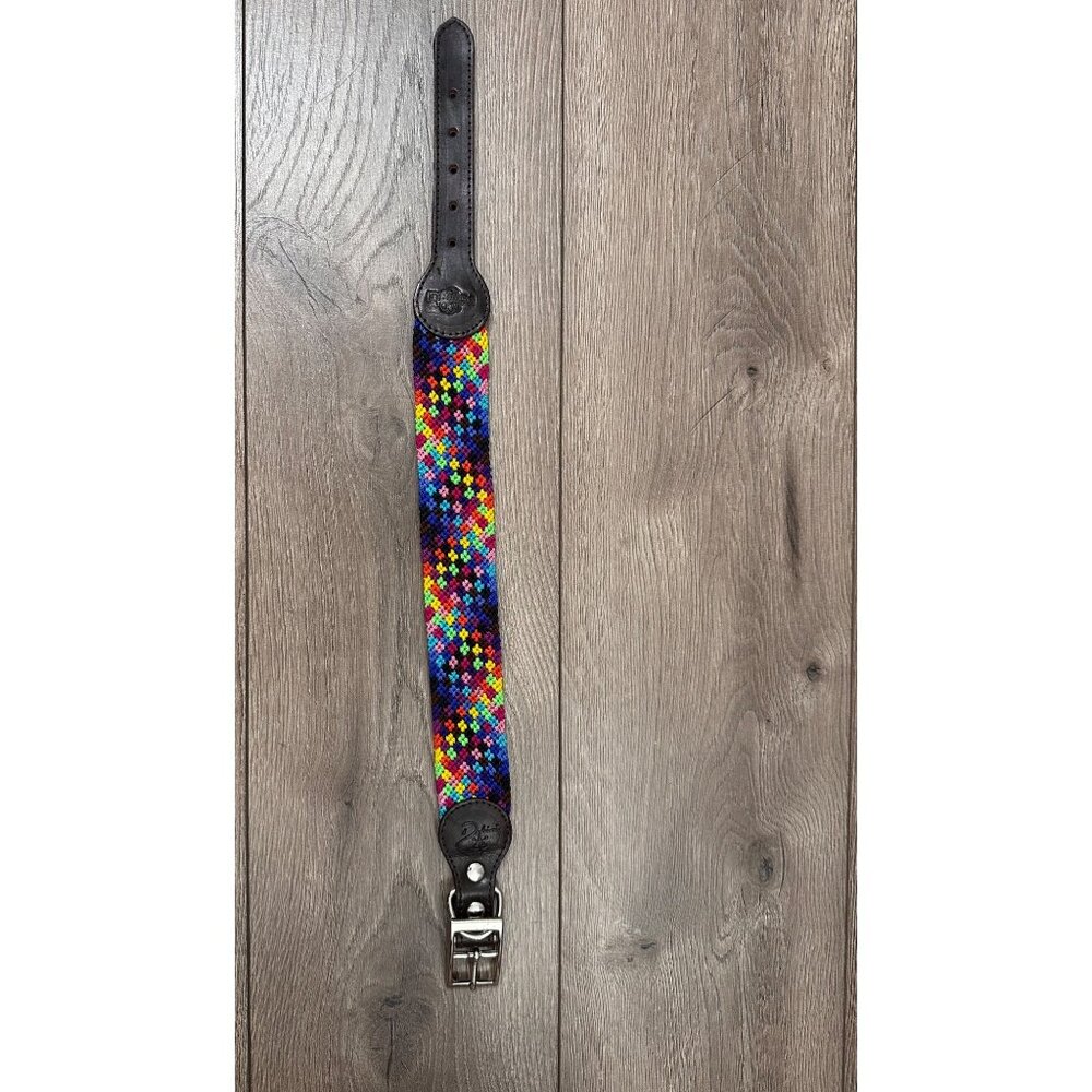 Boho Festival Embroidered Dog Collar Medium